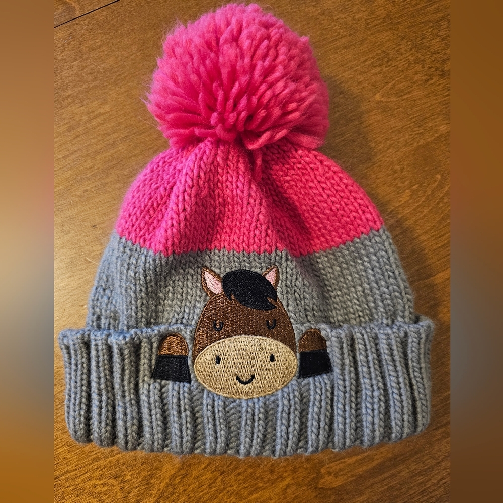 John Deere Pink and Gray Kids Hat